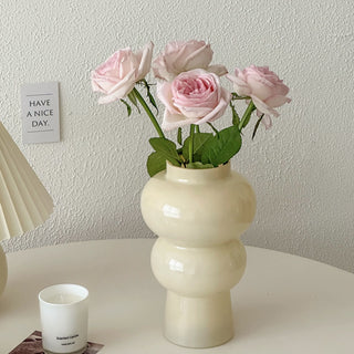 Milk Color Glass Flower Vase