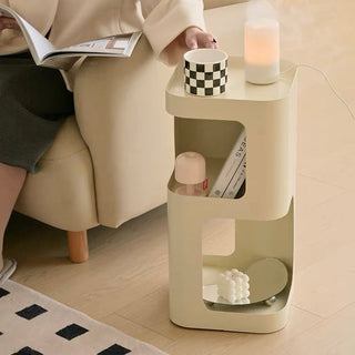 Iron Compact Open Storage Side Table