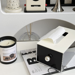 Pearl Monotone Drawer Tissue Case