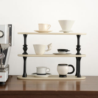 Retro design three-tier storage display rack