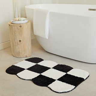 Checker Rug Mat  Absorbent Bath Mat 50 x 80