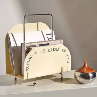Portable Clear Acrylic Magazine Rack Storage