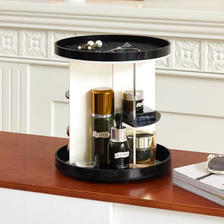 360 Degree Rotating Acrylic Round Cosmetic Storage Rack Makeup and Perfume Storage Tray