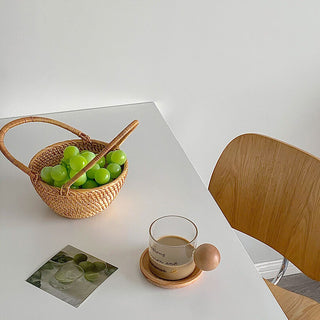 Rattan Picnic Basket with Handles Storage Basket