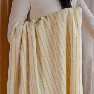 Simple Pin Stripe Color Bath Towel     100% Combed Cotton  Absorbent  Large Size Towel Blanket