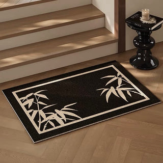 Bamboo Leaf Pattern Entrance Mat  50 x 80 cm Mud Removal Mat