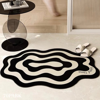 Monochrome Design Bath Mat 53 x 80 cm 4 types  quick-drying