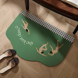 Dancer motif water-repellent entrance mat 50 x 80 cm