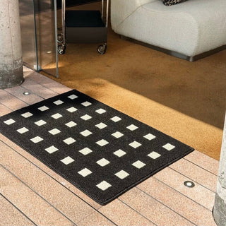 Square Pattern Door Mat   in  and 2 Sizes: 50x80cm and 60x90cm