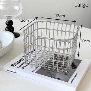 Set of 2  Stainless Steel Wire Mini Baskets