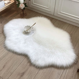 Cloud-type Faux Fur Door Mat 60x90 White Rug