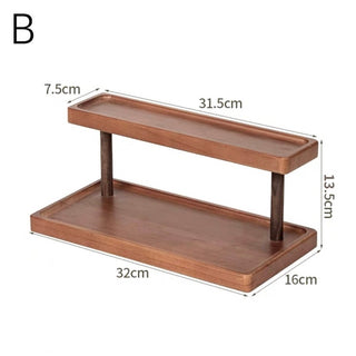 Wood Two-Tier Storage Display Rack  Perfume Storage