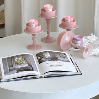 way Pink Twist Candle Holder