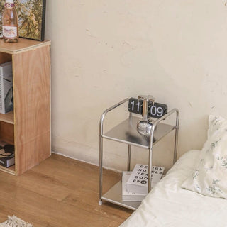 Modular Stainless Steel Tier Rack Side Table
