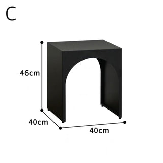Arch Open Iron Side Table  Storage