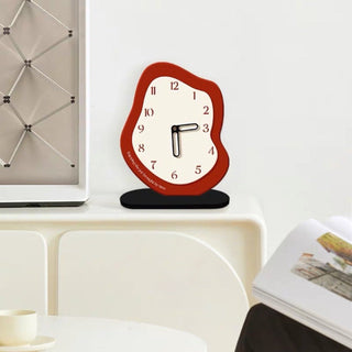 Irregular Wave Bicolor Clock  Table Clock
