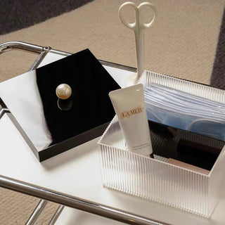 Pearl Square Storage Box with Lidin  Small Item Organizer