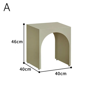 Arch Open Iron Side Table  Storage