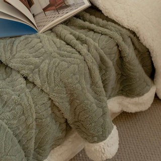 Leaf pattern blanket single size 150 x 200 cm blanket for protection against air conditioning.