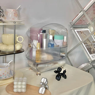 Clear Portable Cosmetic Box Makeup Storage