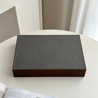 Thin Wood Divider Shallow Storage Box Cosmetics Small Item Tray