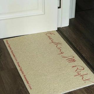 Red lettering entrance mat 50x80 mud-removing mat
