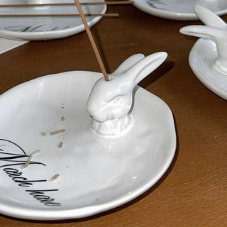 Rabbit motif incense holder tray incense stand