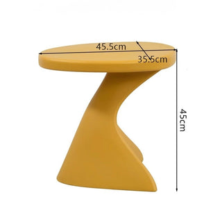 Curved Design Colorful Side Table