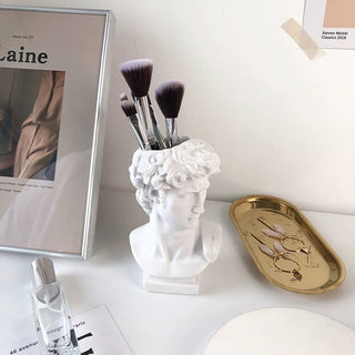 Sculpture Motif Brush Stand Pen Holder Vase Object