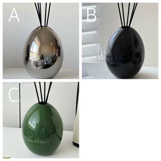 Egg motif ceramic diffuser container refillable bottle