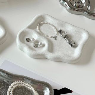 Cloud-type ceramic accessory tray 4 types in total plate