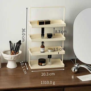 Iron Rectangular Four-Tier Trayin  Storage Rack