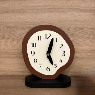 Unique Silhouette Two-Tone Clock Table Clock