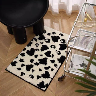 Monochrome Cow print Door mat entrance mat 50x80cm bath mat