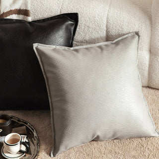 Rich Faux Leather Monotone Cushion Cover  45 x 45 cm