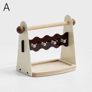 Handle-equipped Wave Accessory Key Stand Tray  Storage Tray for Small Items