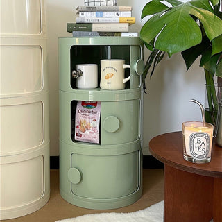 Round Three-Tier Storage Cylindrical Rack Side Table