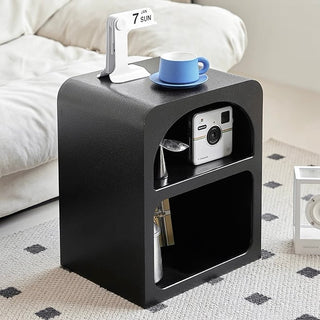 Black Arch Dome Two-Tier Storage Rack Side Table Shelf
