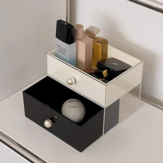 Pearl Monotone Drawer Cosmetic Storage Case