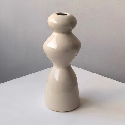 Monochrome Ceramic Flower Vase