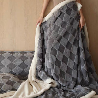 Argyle pattern blanket 150 x 200 cm.