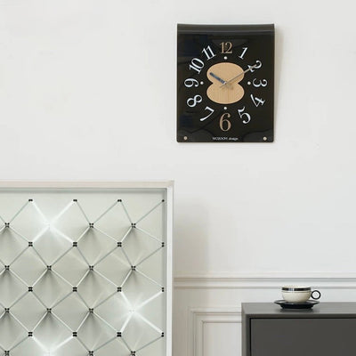 Square Acrylic Wood Art Clock  Wall Clock
