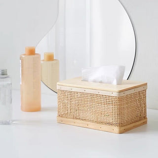 Rattan tissue case 2 types  tissue cover