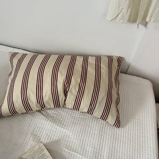 Brown Stripe Duvet Cover Set  Bed Cover