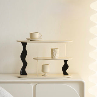 Wave Design Three-Tier Storage Display Rack