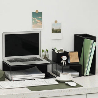 Iron Multifunctional Storage Monitor Stand Bookstand