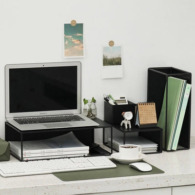 Iron Multifunctional Storage Monitor Stand Bookstand