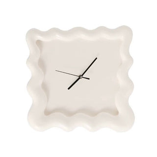 Puffy Frame Square Wave Clock  Wall Clock