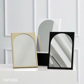 Arched Iron Tabletop Wall Mounted Mirror