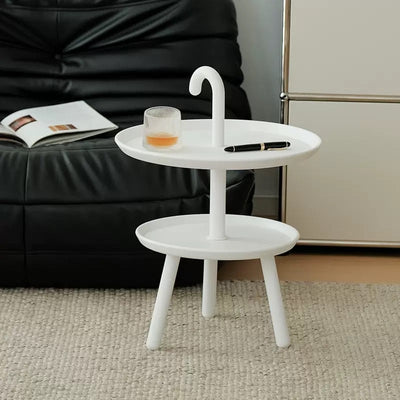 Umbrella Handle Two-Tier Mini Side Table